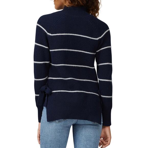 Rebecca Taylor Blue Striped Turtleneck Sweater S - Picture 2 of 14